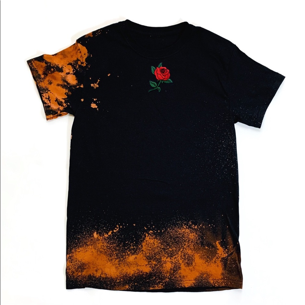 Acid wash rose Tee